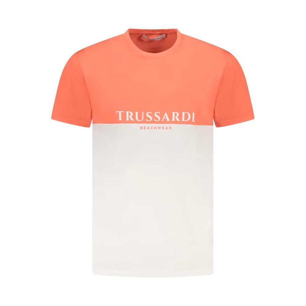 trussardi a t-shirt trussardi. salmone/bianco - foto 1