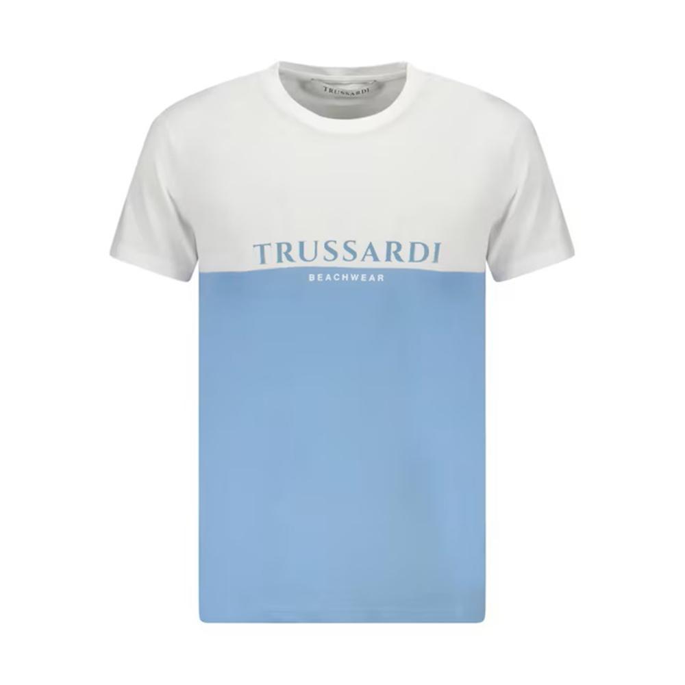 trussardi a t-shirt trussardi. bianco/celeste - foto 1