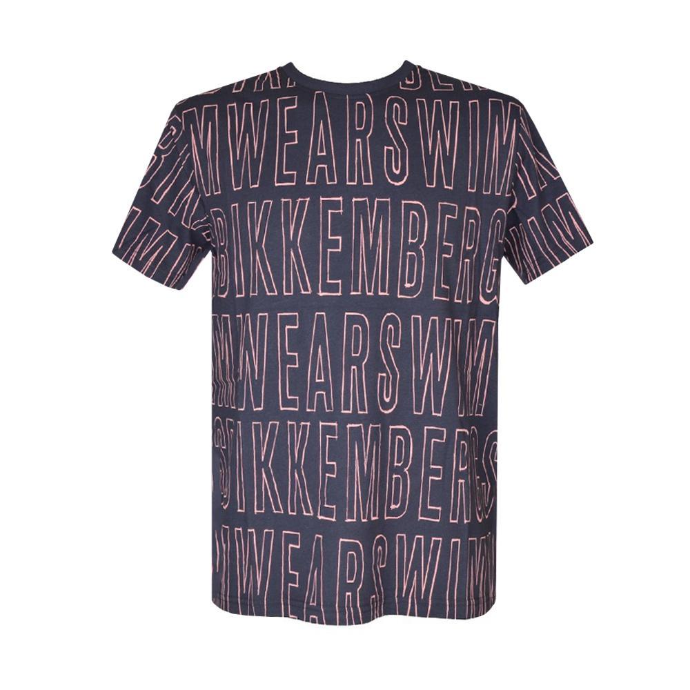 bikkembergs t-shirt bikkembergs. blu/rosa - foto 1
