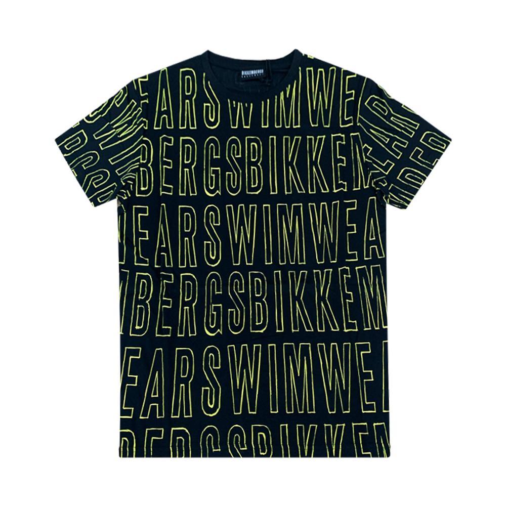 bikkembergs t-shirt bikkembergs. nero/giallo - foto 1