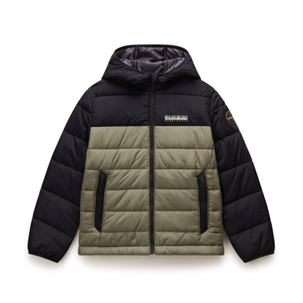 napapijri giubbotto napapijri. nero/verde - foto 1