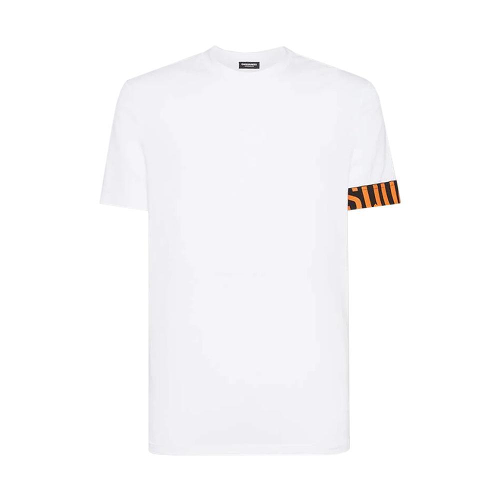 dsquared t-shirt dsquared. bianco/arancio - foto 1