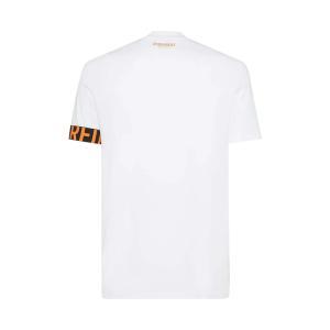T-shirt . bianco/arancio