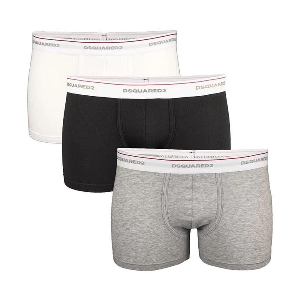 dsquared boxer dsquared. bianco/grigio/nero - foto 1
