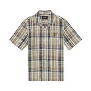 Camicia lyle & scott. beige/blu