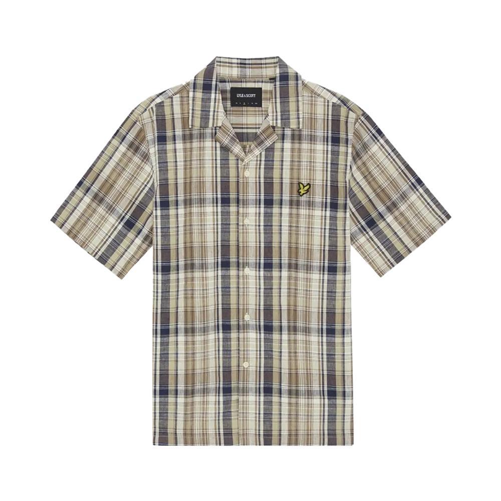 lyle&scott camicia lyle & scott. beige/blu - foto 1